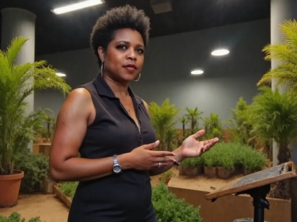Debby "RojamDz" Major, founder: AI-certified designer and urban gardener radiating creative energy.